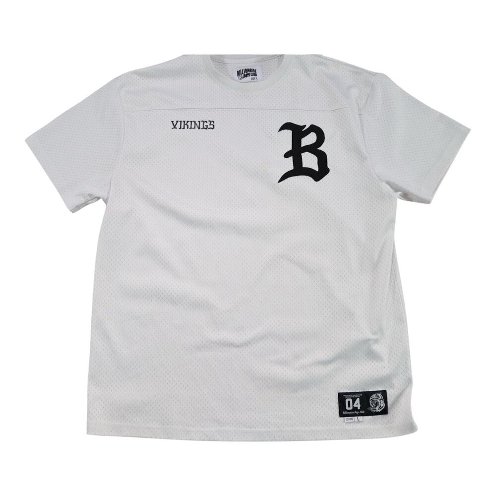 Billionaire Boys Club BBC Vikings White Mesh Jersey T-Shirt Mens Size Large